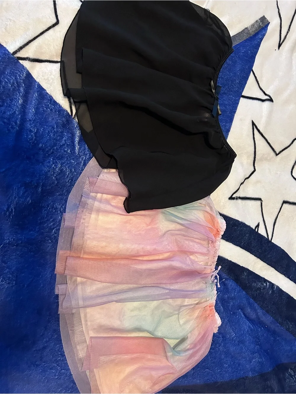 Kids Black and Purple Sparkle Gymnastics Leotard and Tutu Set